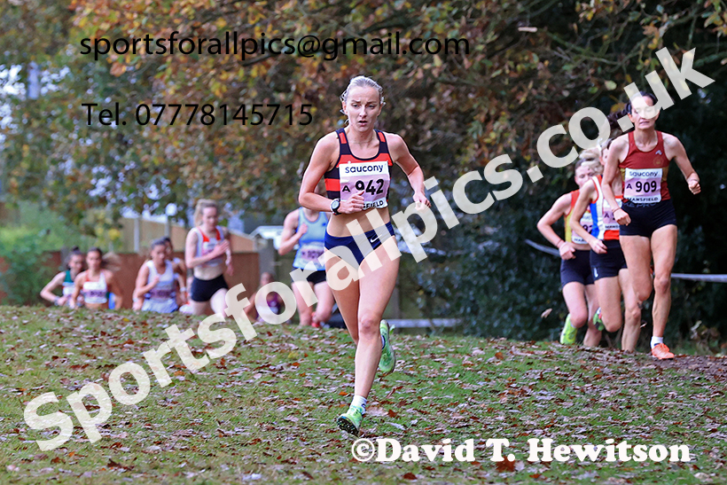 Senior Womens 2024 National Cross Country Relays, Berry Hill Park, Mansfield.   Photo: David T. Hewitson/Sports for All Pics